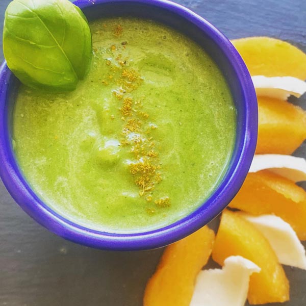 Gefrorenes Gazpacho - Zucchini - Kokos - Kurkuma