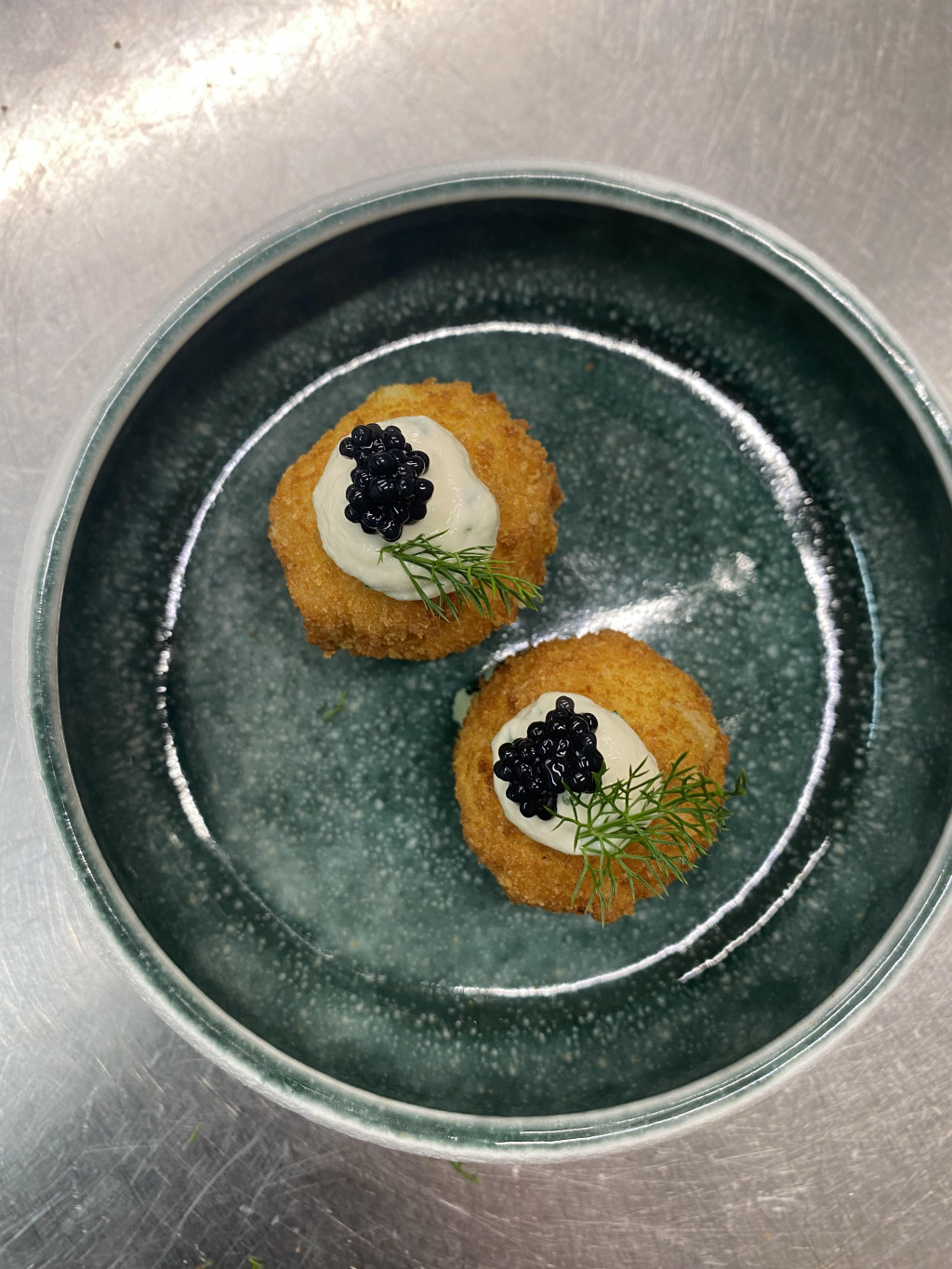 Potato cromesquis with seaweed
