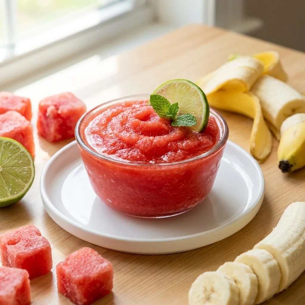 Eisiger Wassermelonen-Slush
