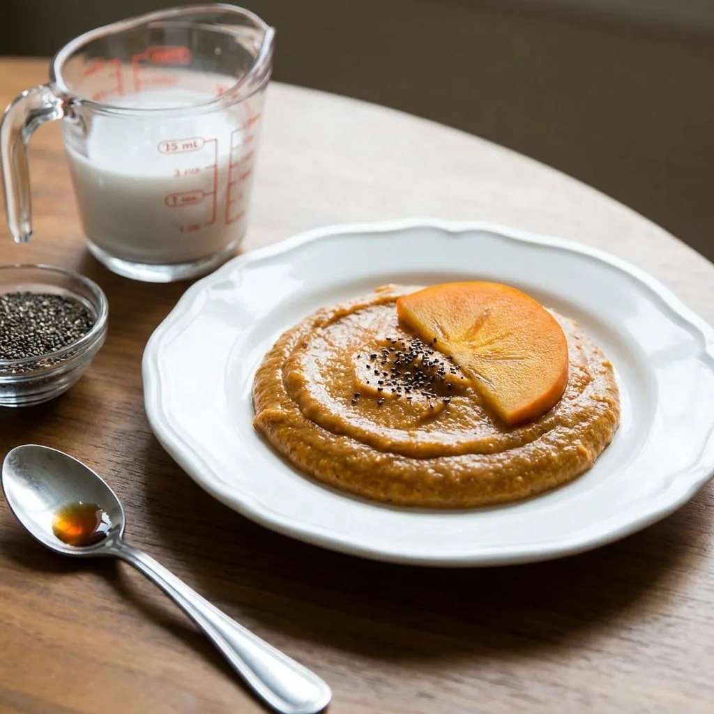 Cremiges Kaki-Pudding