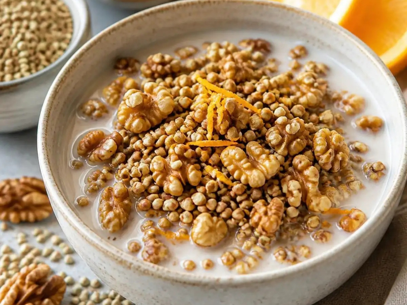 Granola cru à l'orange, à l'érable et aux noix