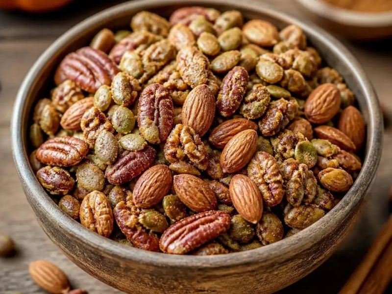 Mélange apéro déshydraté à la courge et aux épices