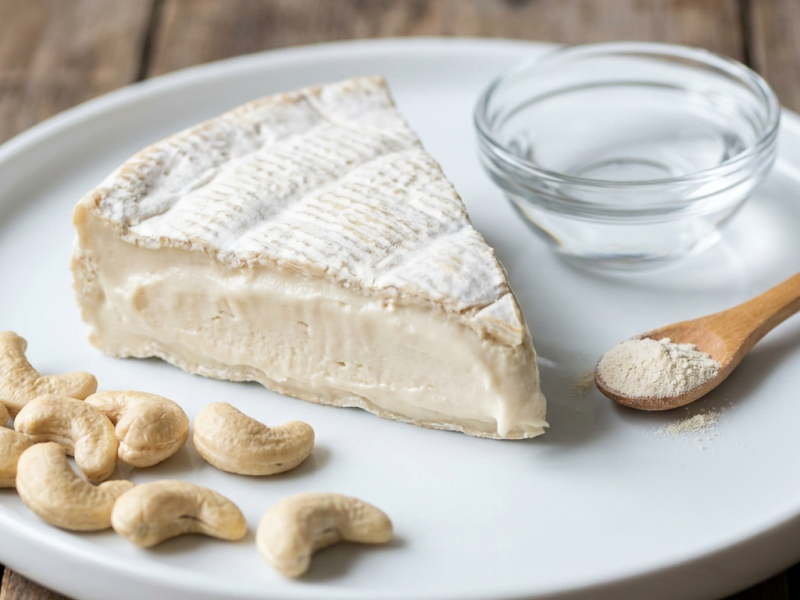 Fromage de cajou affiné façon brie, avec sa croûte