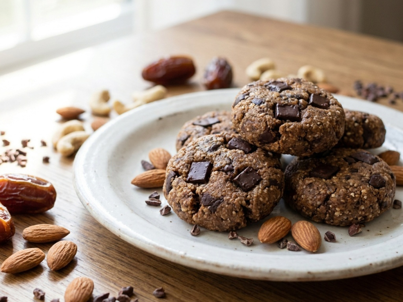 Cookies crus aux éclats de chocolat