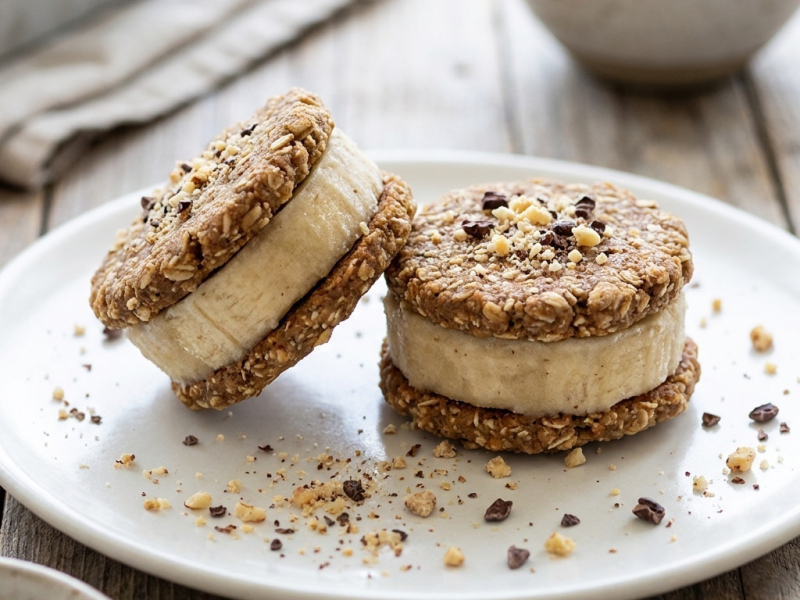 Sandwichs glacés cookie-dough à la banane