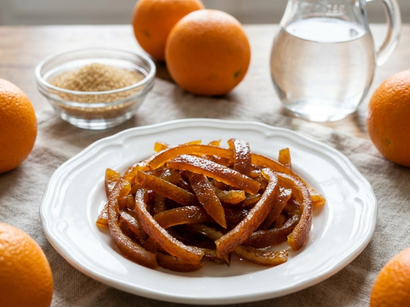 Kandierte Orangenschalen