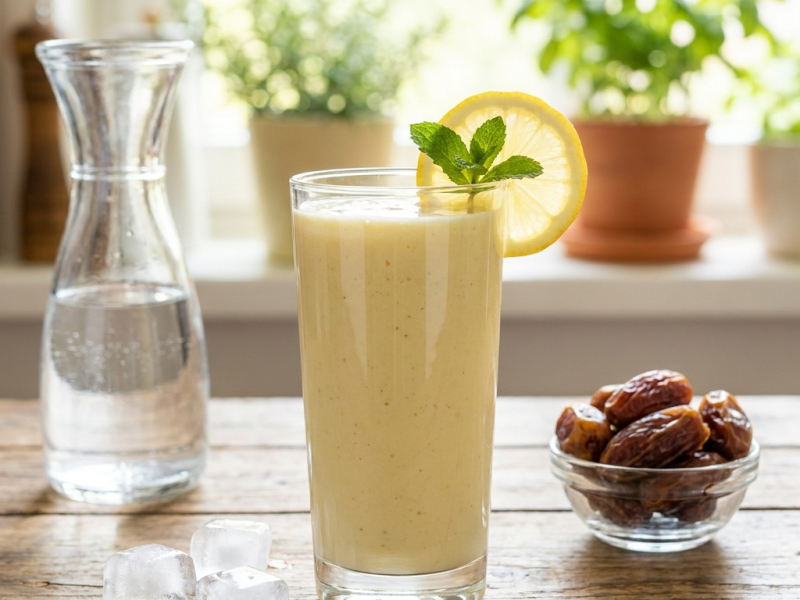Roher Zitronen-Cheesecake-Smoothie