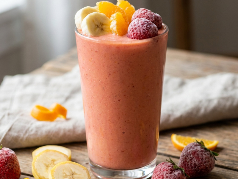 Sanfter Smoothie mit Fenchel, Ingwer und Kurkuma für die Tage der Periode