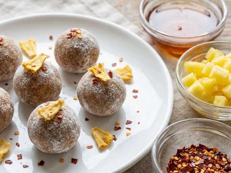 Truffes crues ananas-piment