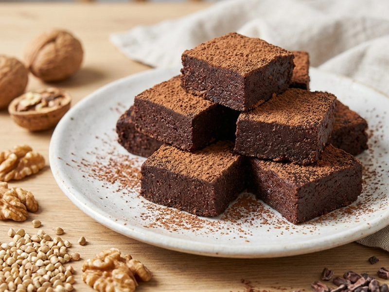 Brownies crudos fudge de chocolate