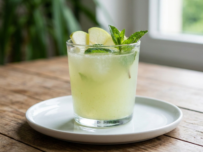 Schorle de manzana y menta con apio
