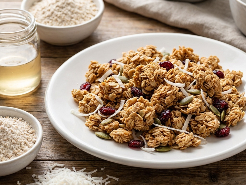 Cereales crujientes de pulpa de almendra y chufa