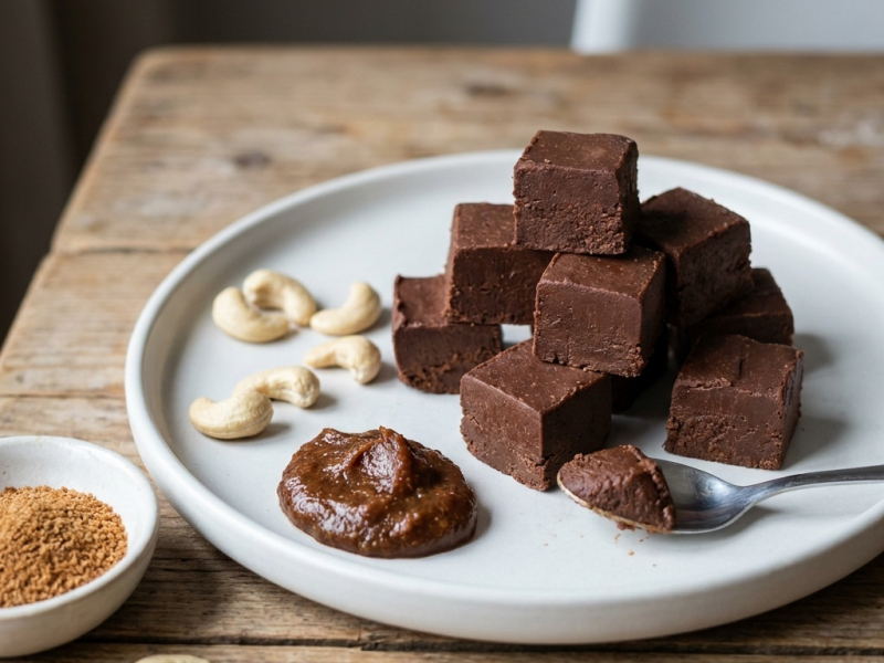 Glace fudge au chocolat et à la crème de cajou, sans sorbetière