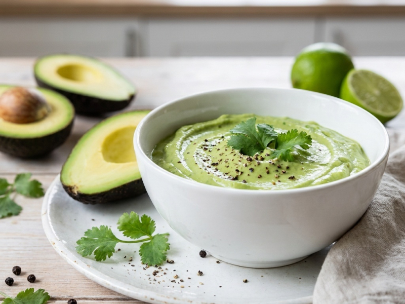 Creamy avocado, coriander and lime dressing