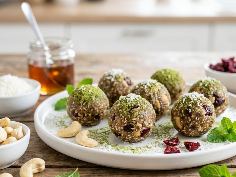 Truffes crues menthe poivrée et goji