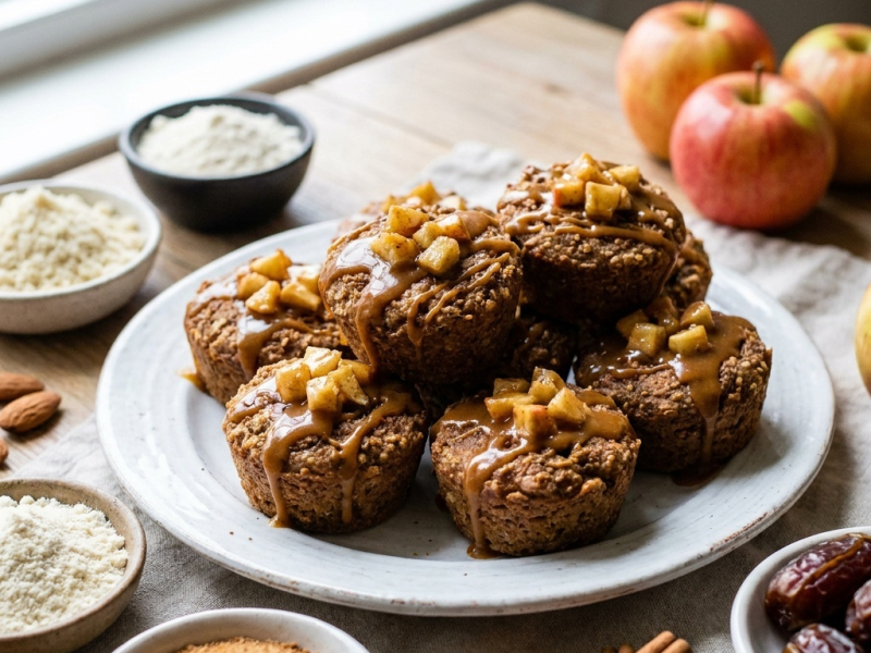 Muffins épicés pomme et caramel cru