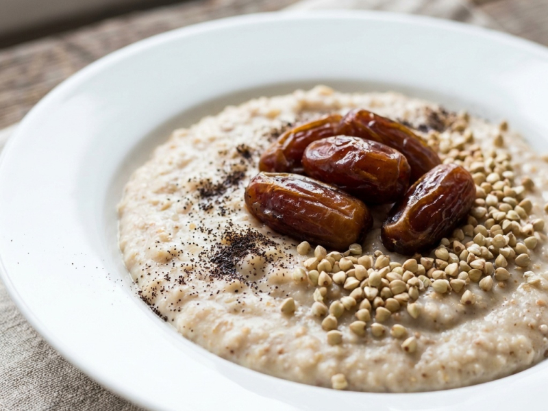 Porridge cru de sarrasin à la vanille