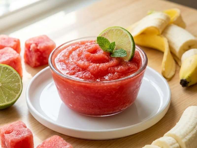 Eisiger Wassermelonen-Slush
