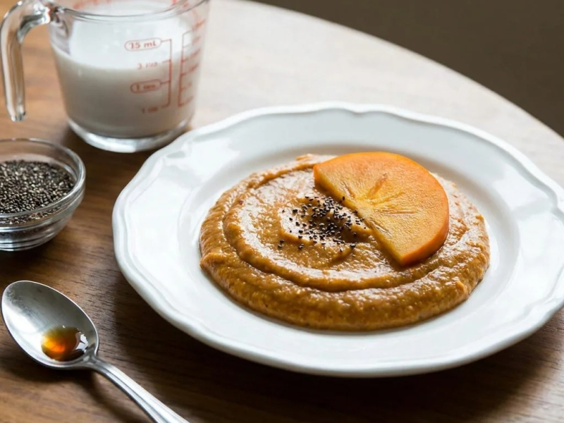 Cremiges Kaki-Pudding